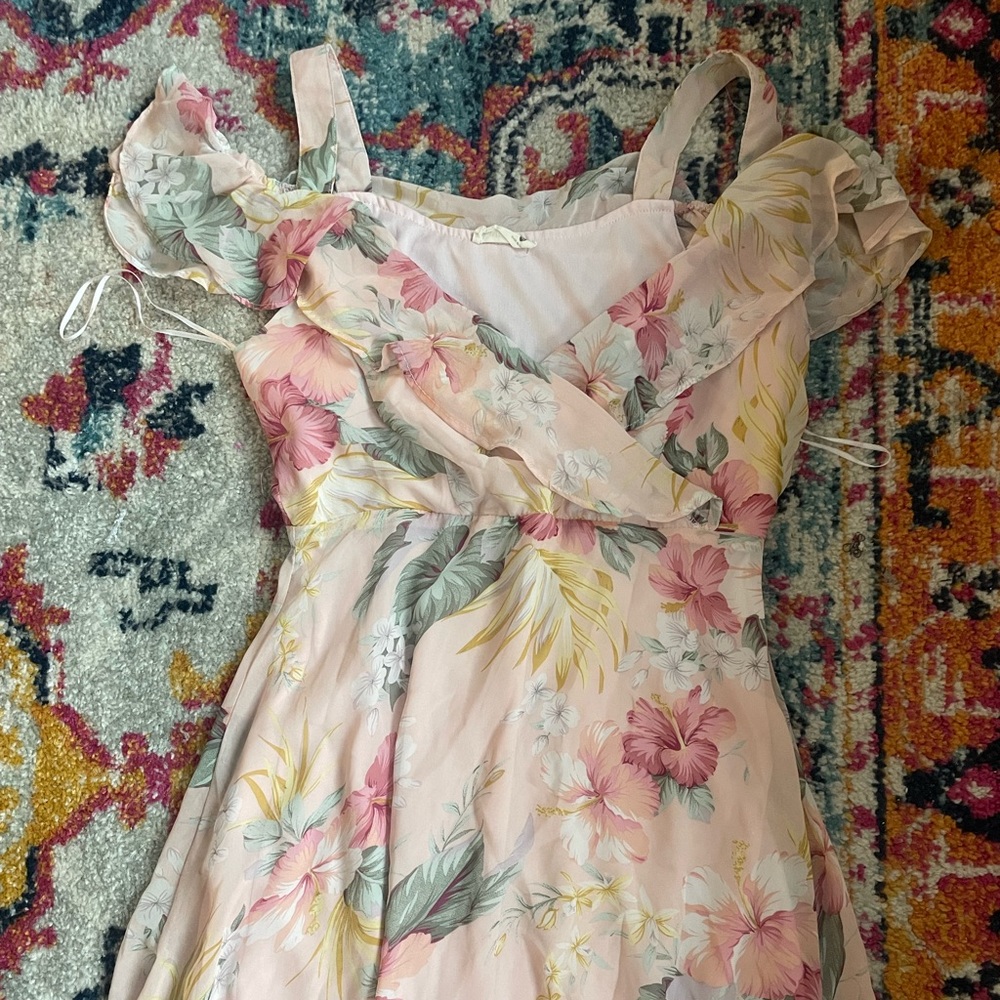 Cold shoulder floral dress